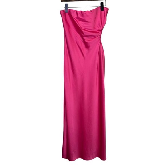 NEW Reformation Nevaeh Strapless Maxi Dress Cutout Flambé Pink Medium - Picture 5 of 8